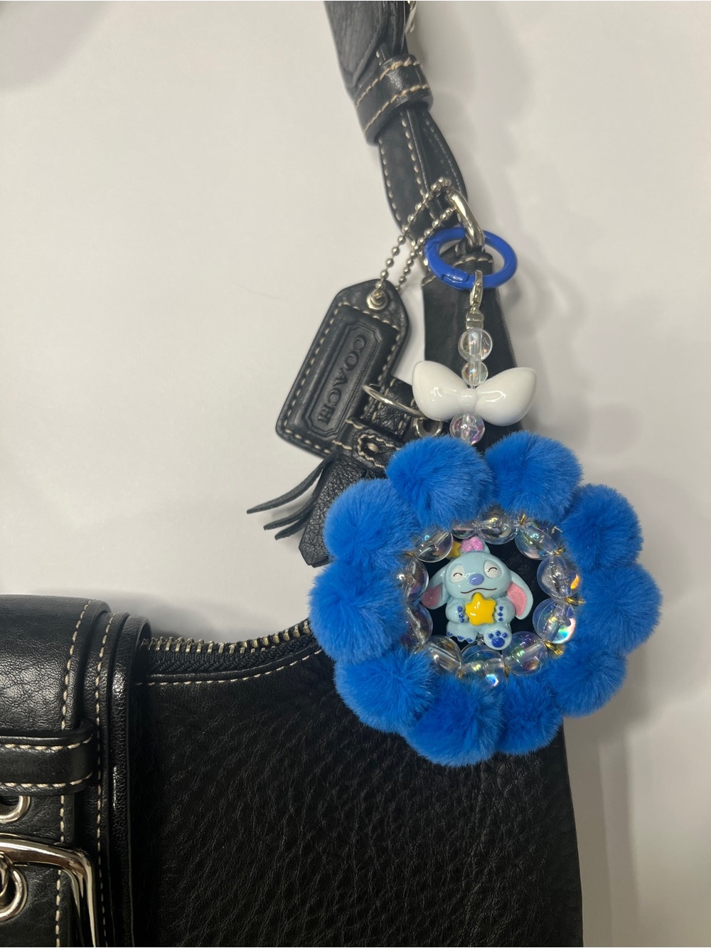 Stitch Blue Pom-Pom Charm